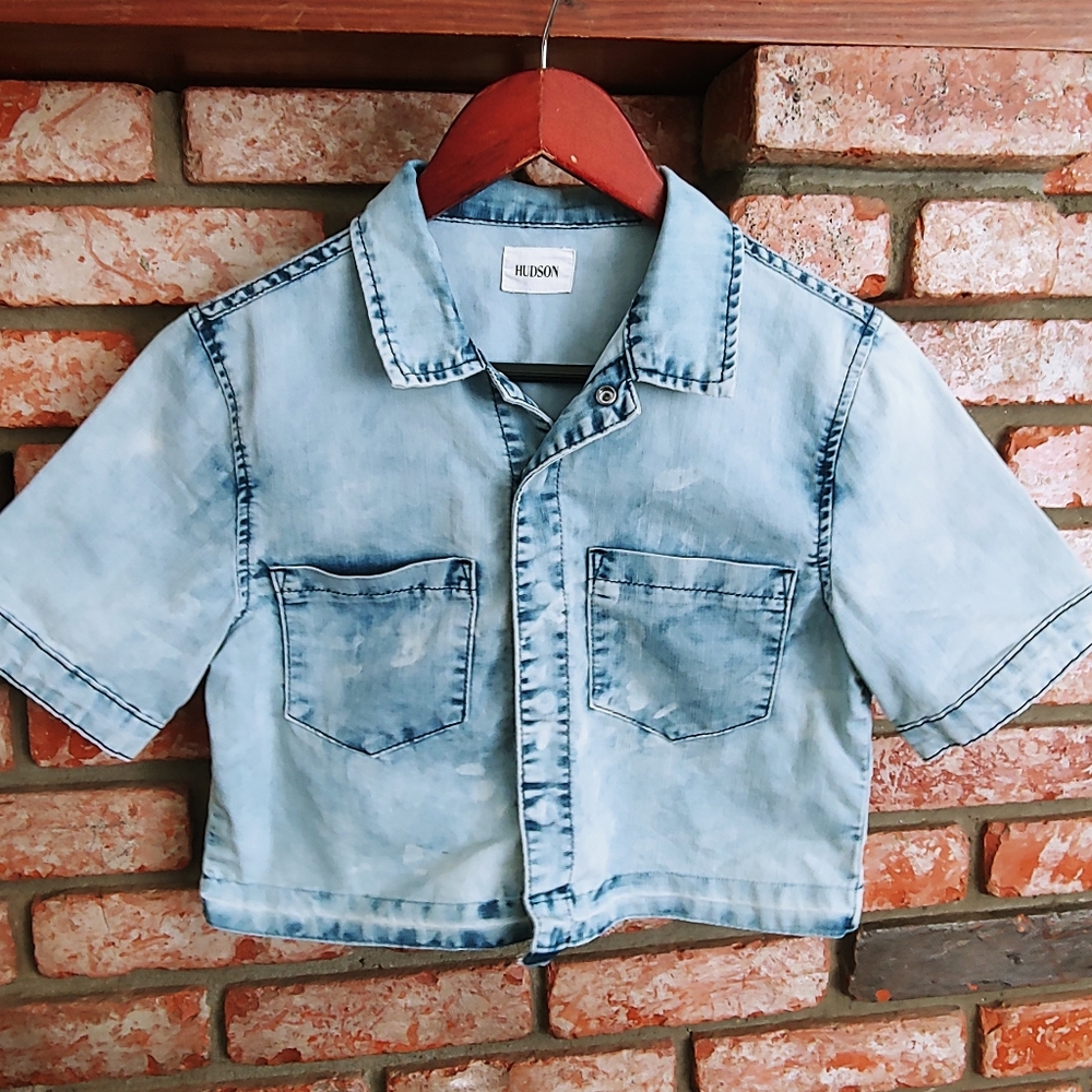 Jean washed crop top Hudson